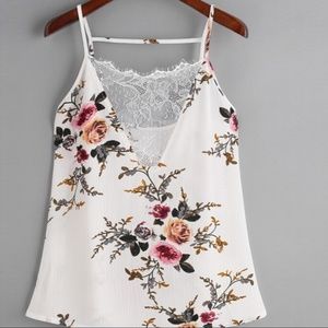 White Lace Flower Blouse